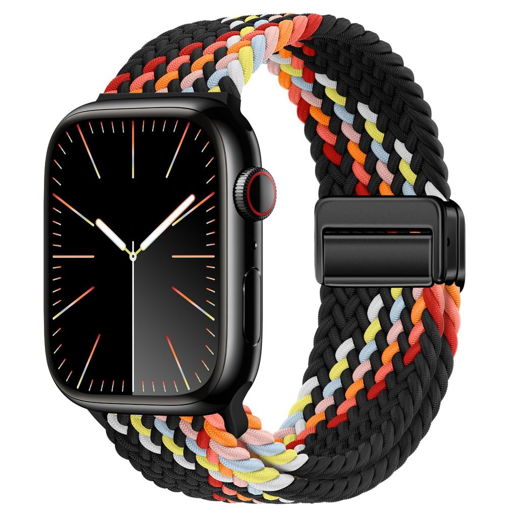 Braided Strap For Apple Watch Bands 40mm 45mm 41mm 44mm 42/46mm 49mm Magnetic Bracelet iWatch Series Se 7 5 6 8 9 10 11 Ultra3 2