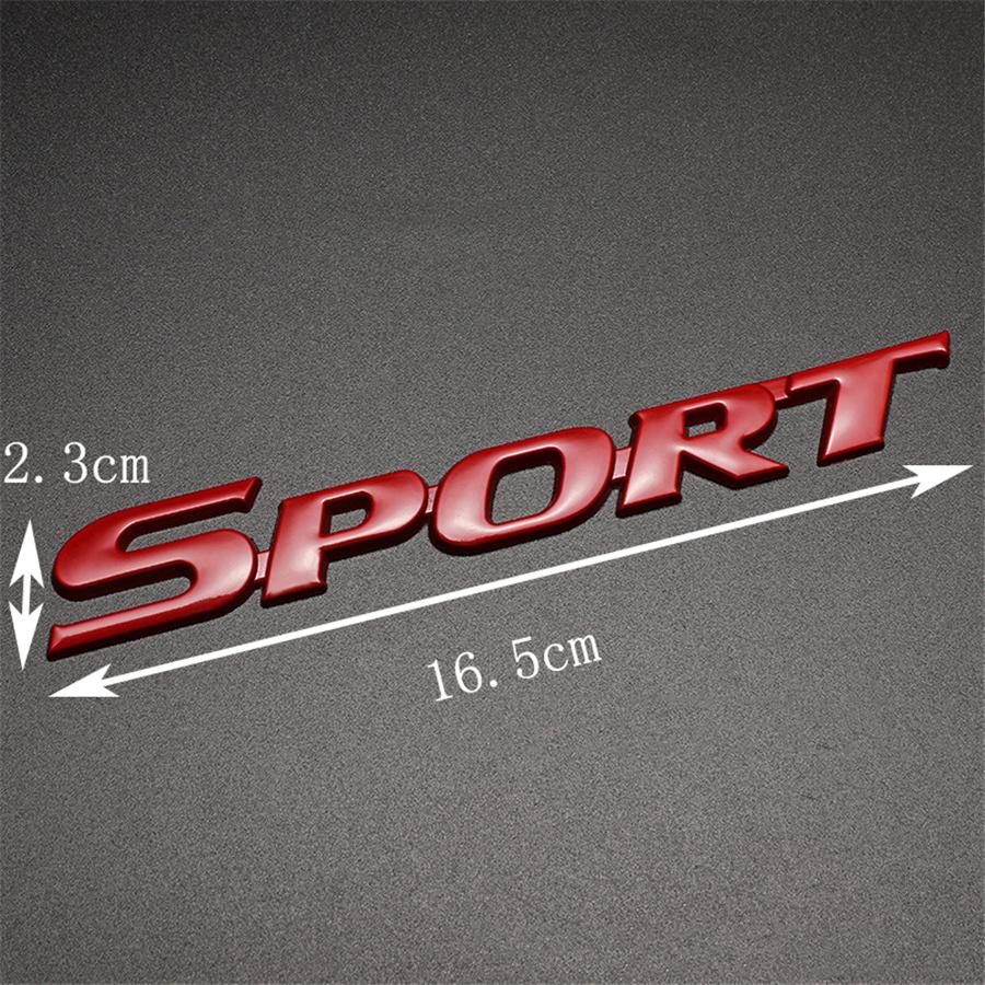 

New 165mm X 23mm Red Sport Racing Logo Car Trunk Tailgate Emblem Badge Decal Sticker