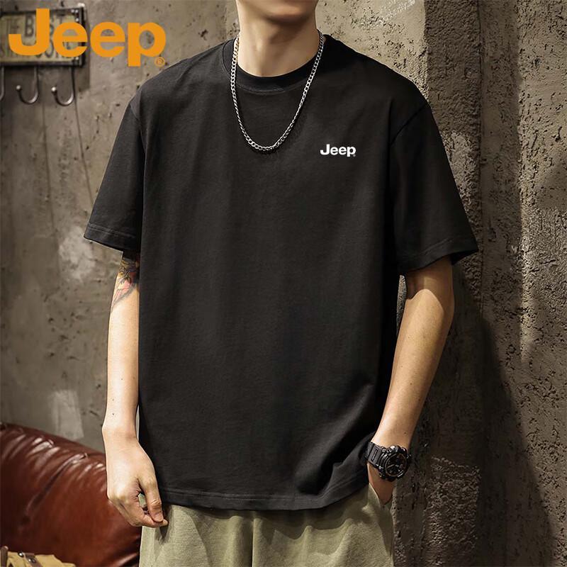 

Мужская футболка JEEP из чистого хлопка с коротким рукавом S