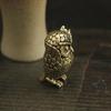 1Pcs Bookshelf Decoration Vintage Brass Owl Statue Ear Covering Animal Sculpture Desktop Home Office Ornament Unique Gift