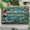 Metal Poster Wall Art Vintage Secret Garden 8x12 inch Farmhouse Kitchen Decor