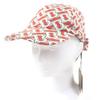 Pristine Cap TB Logo All-over Print Back Ribbon Beige Silk Women Used