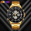 Men's Cool Large Dial Waterproof Dual Display Dual Movement Multifunctional Quartz Electronic Watch