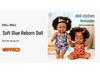 20cm African American Vinyl Reborn Doll - Cute Plush Toy for Children