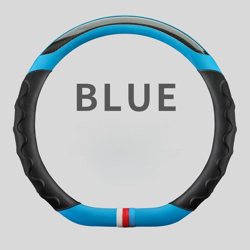 Carbon Fiber Leather Steering Wheel Cover 38CM Universal Car Steering Wheel Case Auto Supplies Non-slip Car Steering Wheel Cover