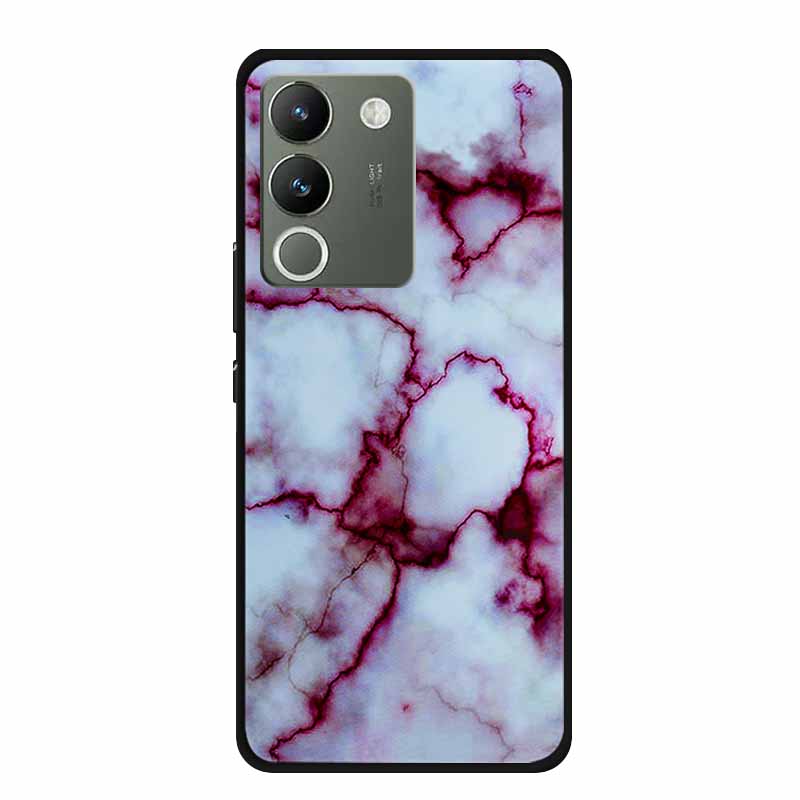 For Vivo V30 Lite 5G Case 6.67" Soft Silicone Marble TPU Phone Bag for vivo V30 Lite 5g V2314 Covers Luxury Protector V30Lite