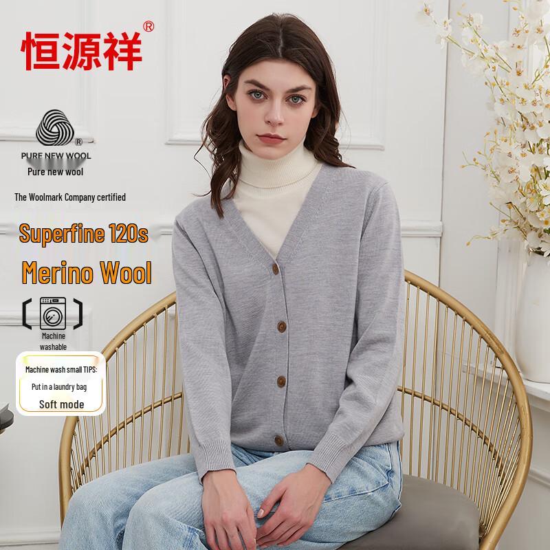 

Hengyuanxiang Women s 120-Count Fine Wool Cardigan L (165)