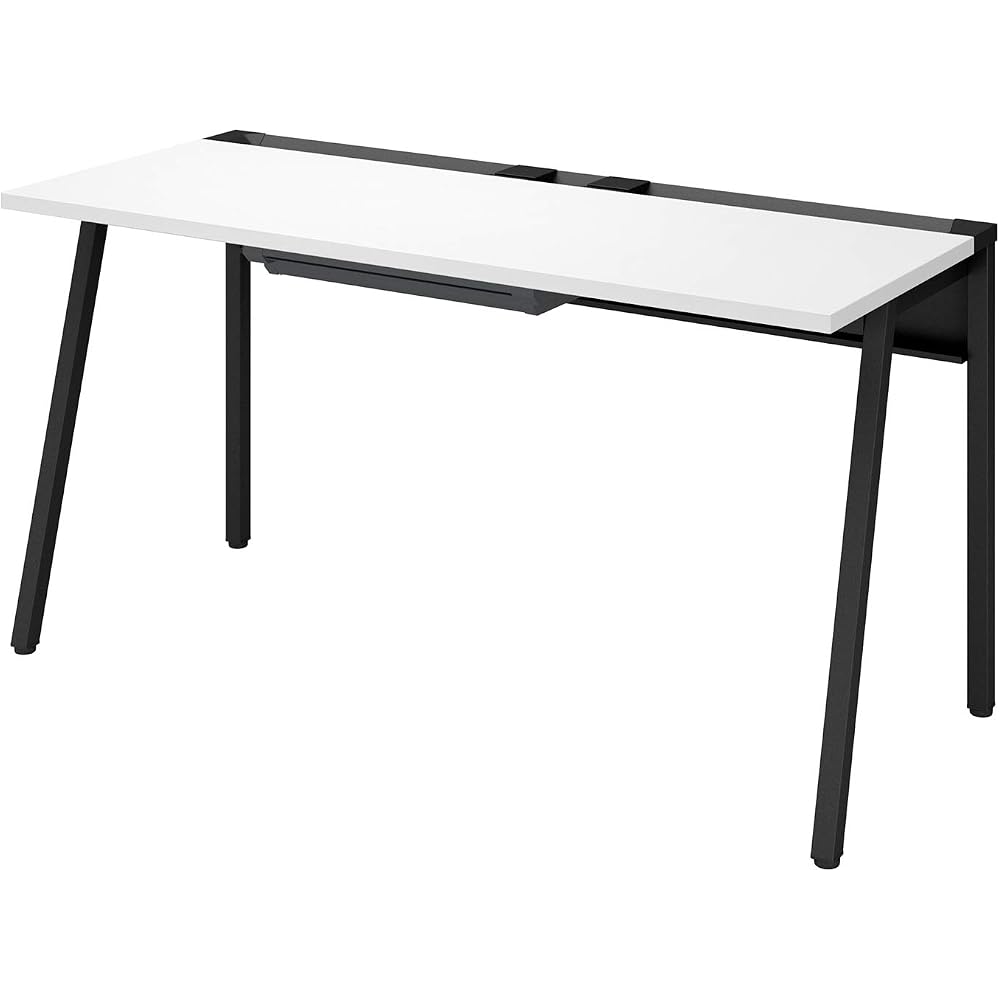 Office Desk Kokujoline Flat Desk Work Desk Black X White Width 140 X Depth 60 Cm [3 Packs] DLE-H1...