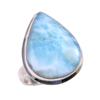 Natural Republic Larimar Gemstone 925 Sterling Silver Jewelry Ring Size 8.5 O6M35