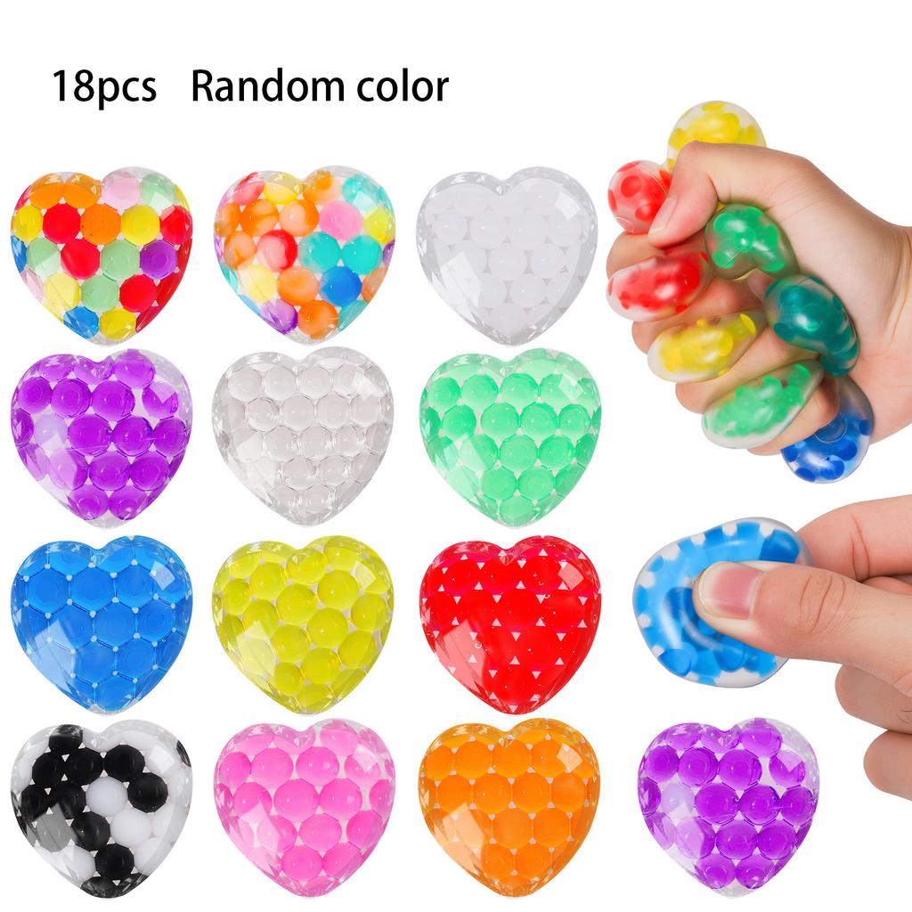 Valentine'S Day Peach Heart Tpr Bubble Ball Stress Relief Toy Love Release Water Ball Pinch Music Stress Relief Tool
