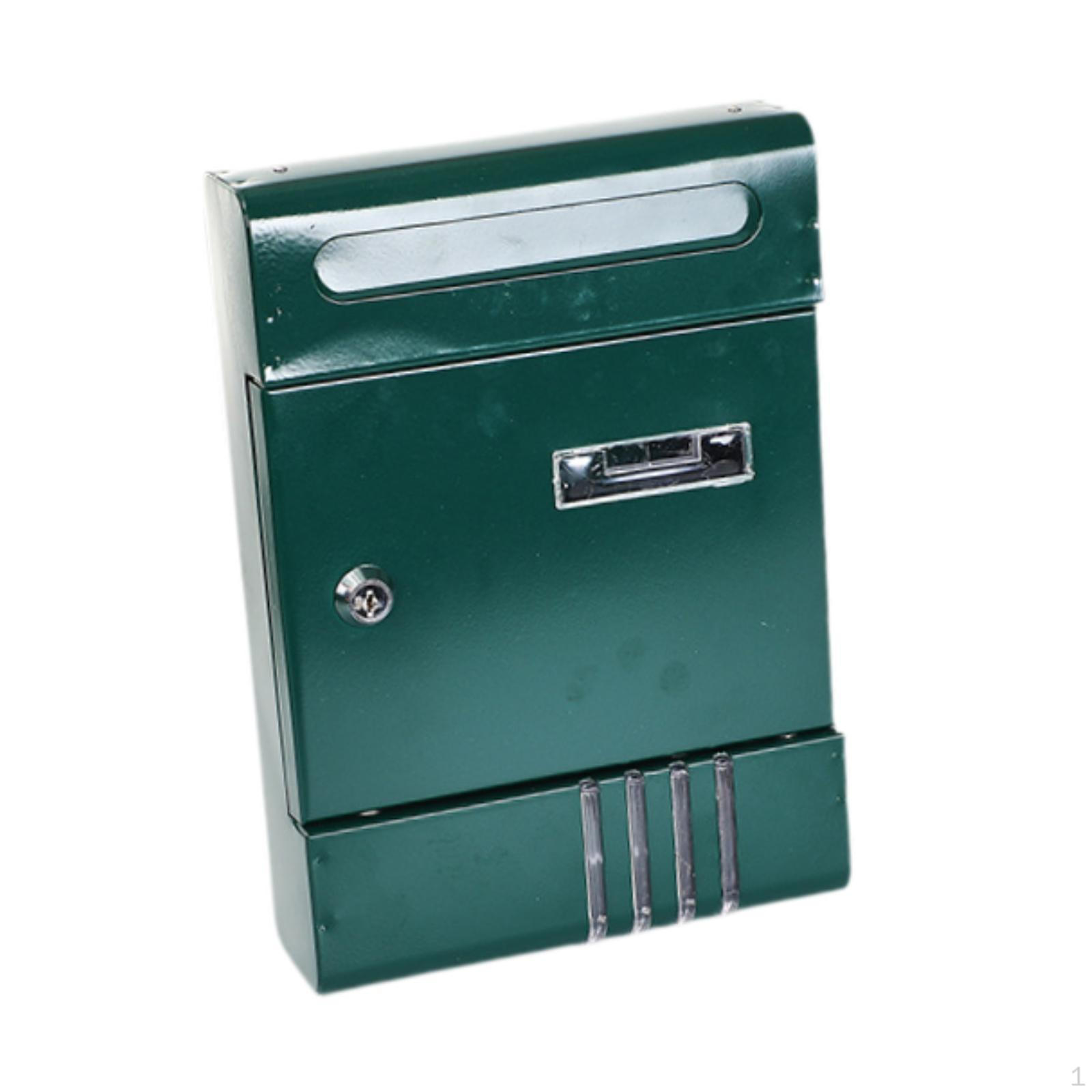 

Assembled Mailbox Magazine Post Lockable Postbox Letter Box for Gate External зелений
