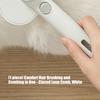 Loose Hair Care Pet Grooming Comb, White Brush with Rounded Teeth, Two Working Ends, Handheld Form for Regular Coat Brushing and Storage