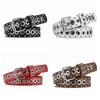 Adjustable PU Leather Belt Y2K Waist Belt Personality Rivet Waistband  Men