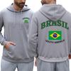 Brazilian South American Print Men's Hoodie Hip Hoodie Fashion Casual Loose Street Style Fleece Multi-Color Pullover Autumn and Winter