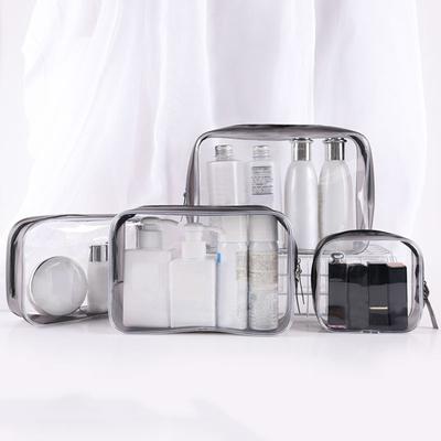 1/4 Teile/satz Tragbare Transparente Zip PVC Reise Kosmetik Kulturbeutel Aufbewahrungstasche