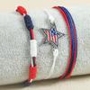 American Independence Day Red, White & Blue Star Woven Bracelet