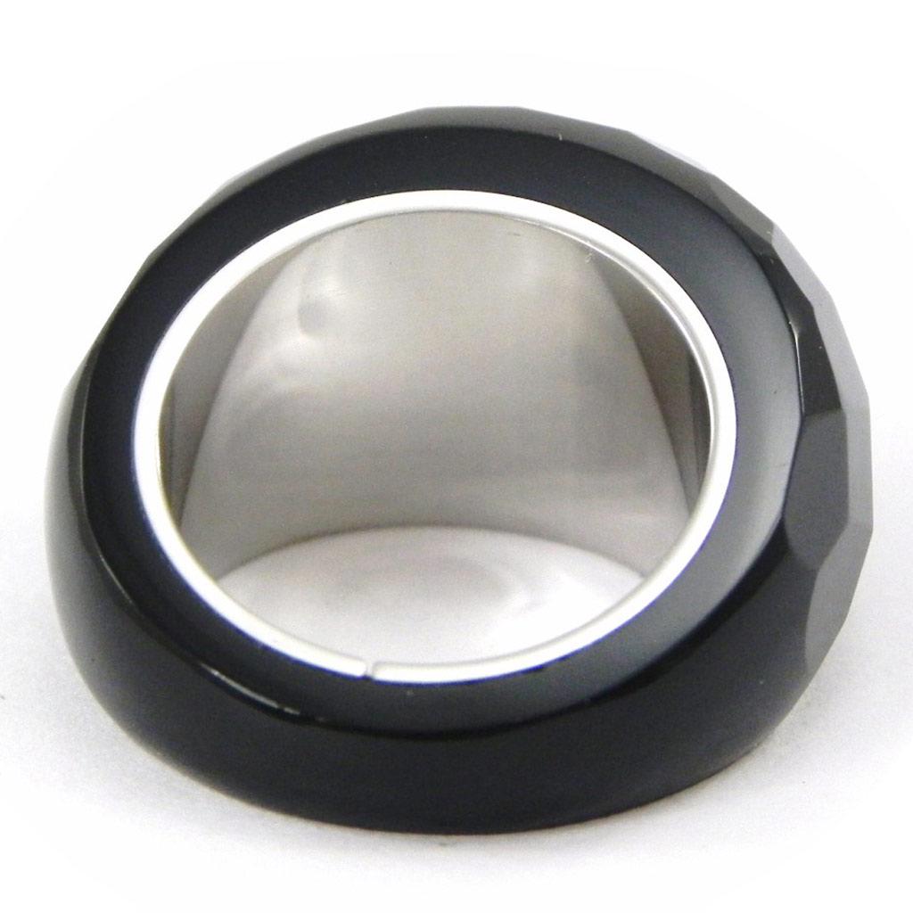 Inel de designer 'Mineralia' agat negru