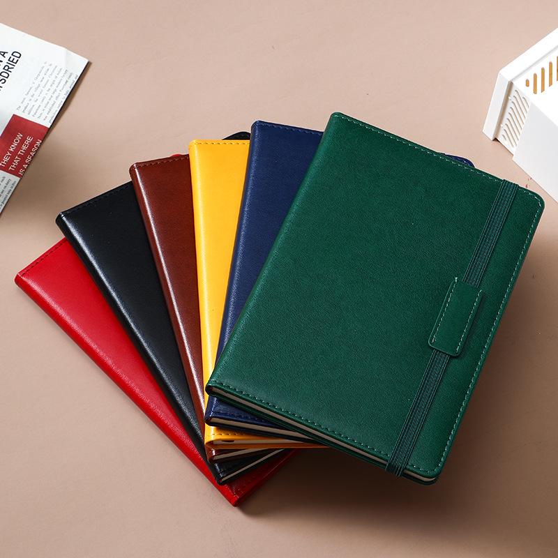 Soft Leather A5 Business Notebook with Textured Cover and Custom Logo
