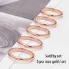 2mm Edelstahl Dünner Ring Roségold Schwarz Für Damen Herren Minimalistischer Schmuck Party Einfach Mode Geschenk Größe 3 Bis 10