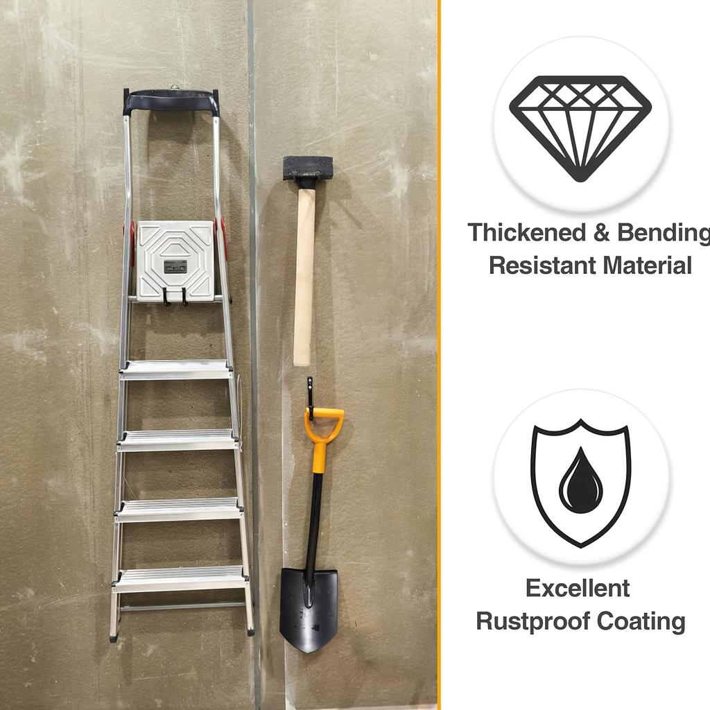 Haki do przechowywania narzędzi garażowych, Haki na rowery, Haki do przechowywania garażowego z pasującymi śrubami