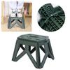 Folding Step Stool Plastic Lightweight Portable Small Kids Step Stool for Outdoor Camping Fishing Picnic Green