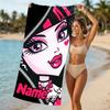 Customizable Personalized Beach Towels Monster High Themed designs.Suitable for the Beach, Yoga, Sports;ideal As Beach Accessories