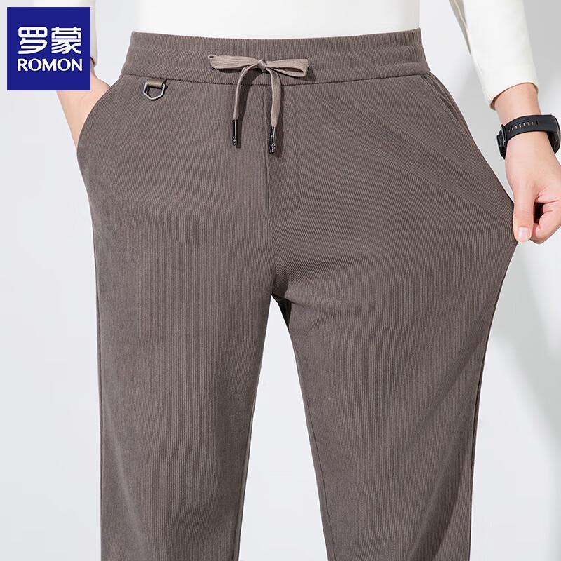 Rommon Men's Corduroy Relaxed-Fit Sports Pants