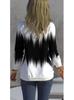 Gradient Print Zipper Long Sleeve Women's Winter Hoodie