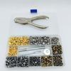 360 Pcs Metal Double Cap Rivets Leather Craft Tool Kit for Clothing Bag DIY