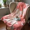 Blush Floral Cluster Ultra Soft Sherpa Fleece Blanket Fluffy Warm Halloween Cozy Throw For Sofa Couch Bedroom Gift All Season