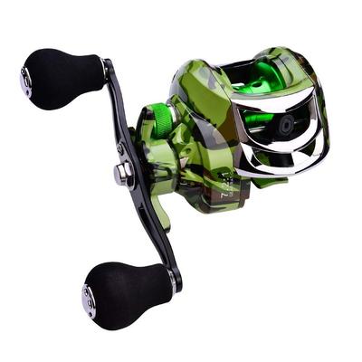 Bait Reel Sea Bass Fishing Reel Magnetic Brake Super Strong Maximum Drag Force 10kg Gear Ratio Casting Black 7.21