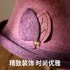 Woolen Fisherman's Hat, Women's Autumn and Winter Warm Fashion Top Hat Temperament, Mother Shows Washbasin Hat