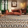 French Retro Living Room Decoration Carpets Thicken Bedside Rugs for Bedroom Large Area Home Non-slip Mat Washable Lounge Rug