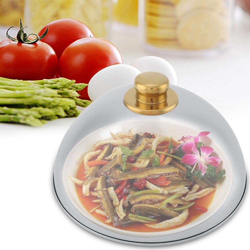 10 Inch Dome Platter Cover Stainless Steel Basting Cover Lid Food Cover Dome Picnic Serving