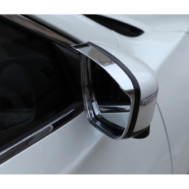Chrome 2PCS Rearview Mirror Rain Eyebrow Cover Trim For Nissan Qashqai 2023 2024