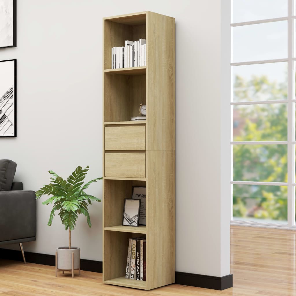 Bookshelf Sonoma Oak 36 X 30 X 171 Cm Particleboard