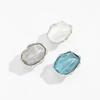 Resin Gemstone Resin Ring Zinc Zinc Zinc Alloy Cat Eye Ring Trendy Water Ripple Ring  For Women