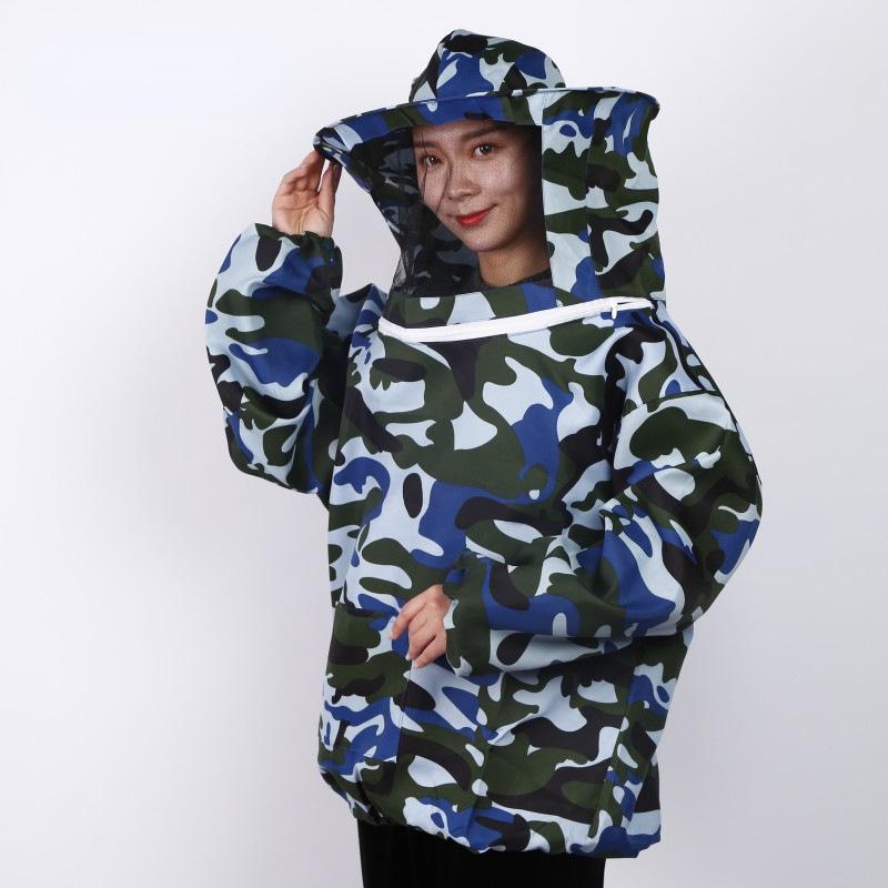Breathable Camouflage Beekeeping Suit with Anti-Bee Hat