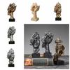 Abstract Statue Resin Desktop Ornaments Sculpture Miniature Figurines Face Character Nordic Art Crafts Office Home