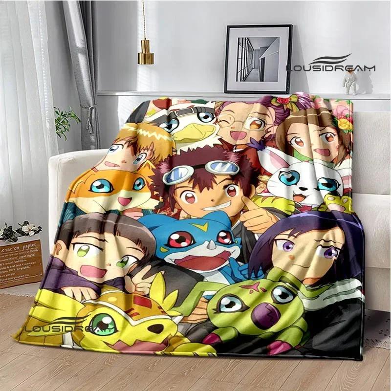 Digimon Cartoon Printed Blanket Flannel Warm Blankets Soft and Comfortable Blanket Bed Linings Cubre Cama Birthday Gift