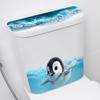 Sevimli Yüzen Penguen Tuvalet Stickerı Tuvalet Kapağı Hazne Stickerı Banyo Duvar Stickerı Kendinden Yapışkanlı Çıkarılabilir Çıkartmalar Ev Dekorasyonu