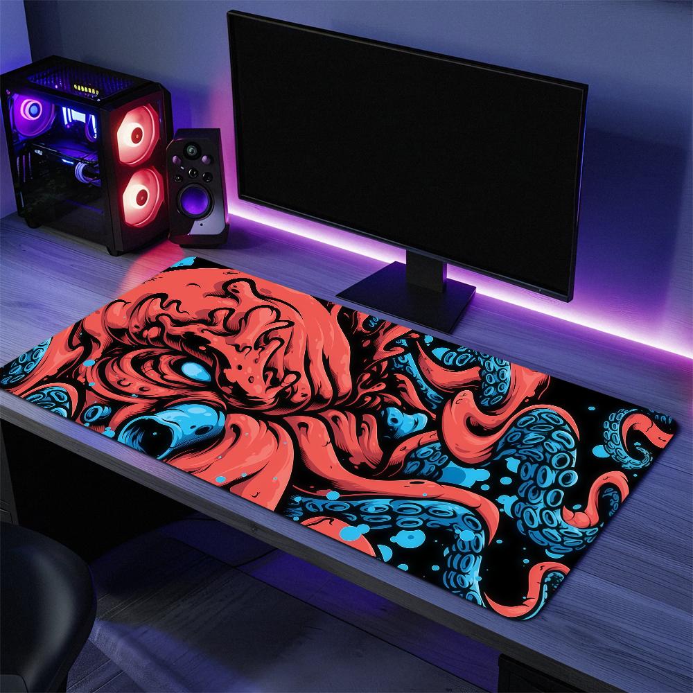 KRAKEN IMPERIUM Oktopus Monster Mauspads Große Schreibtischmatte Tastatur Ergonomisch Büro Gummi PC Rutschfest Ausfransungsfrei Zuhause Benutzerdefiniert