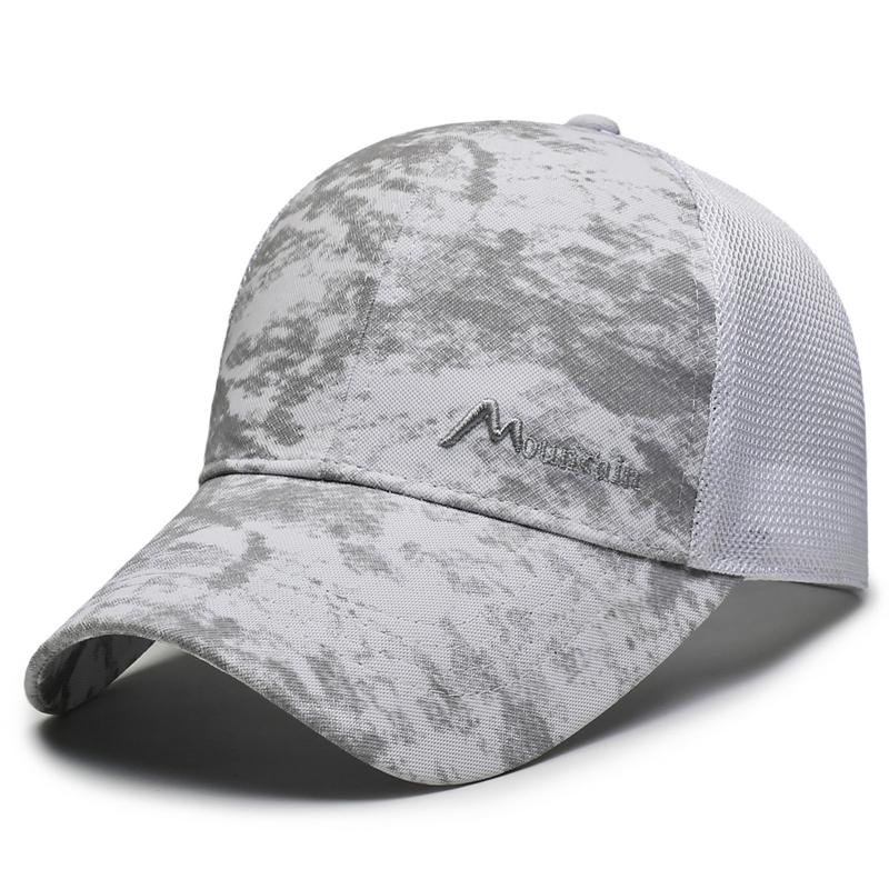 

Men s Summer Quick-Drying Breathable Baseball Cap Outdoor Sunscreen Sun Hat Mesh Cap белый