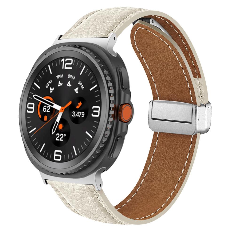 Leather for Samsung Galaxy Watch 8 44mm 40mm 8 Classic 46mm Band Smartwatch Accessory for Galaxy Ultra 47mm 2025 Magnetic Strap