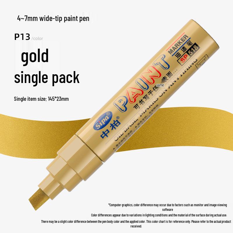 Mitsubishi SP518 Waterproof 6mm Oil-Based Wide Tip Car Tire Touch-Up Pen