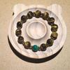 Natural Yellow Tiger Eye and Malachite Beaded Bracelet - High-End Crystal Birthday Gift