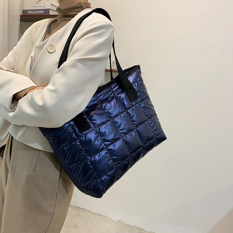 Large-capacity bag women's bag new casual shoulder bag embroidery thread commuter tote bag simple