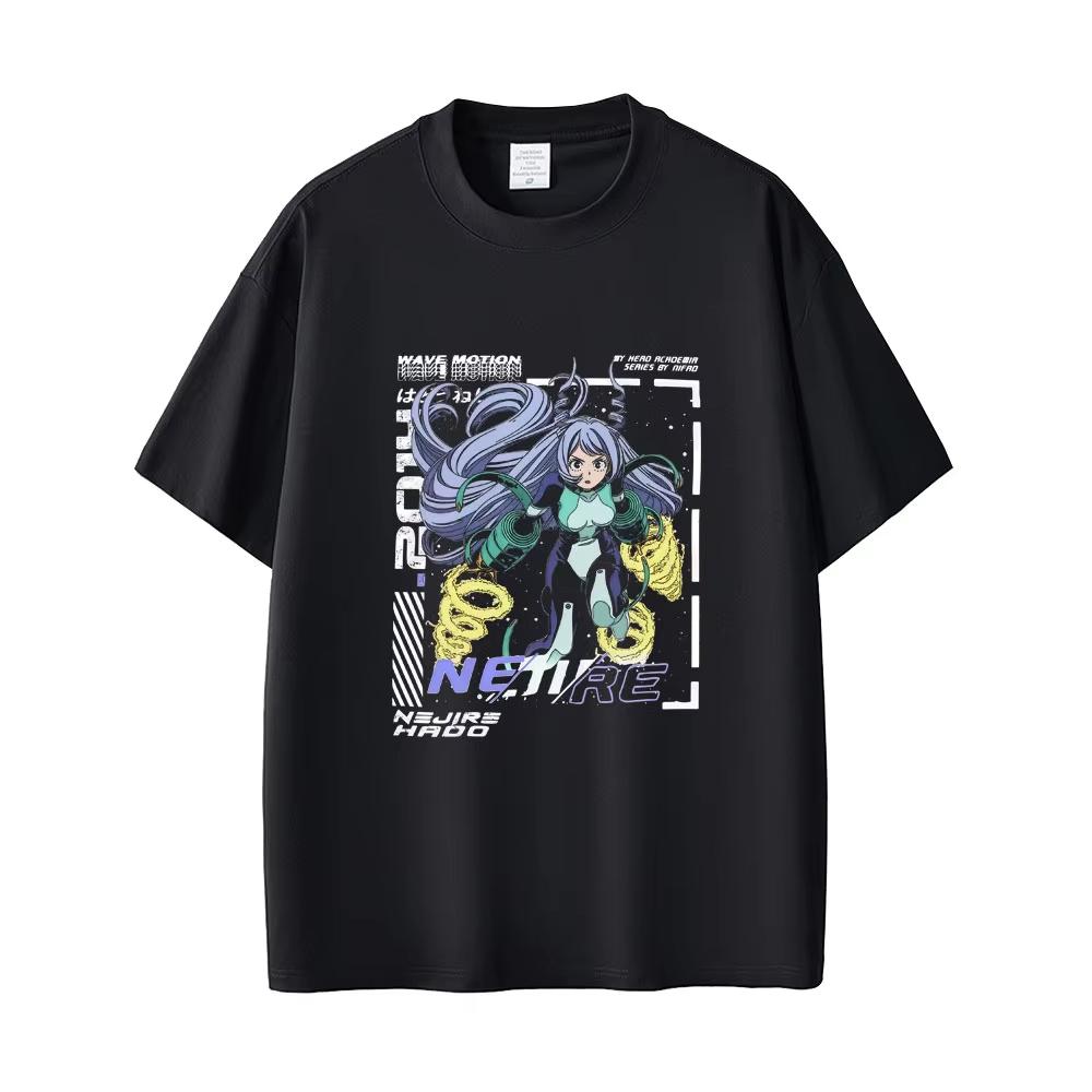 

Anime My Hero Academia Tshirt Kawaii Cute Nejire Hado Graphic T Shirts Unisex Women Casual Soft pure Cotton Crewneck Tshirt M