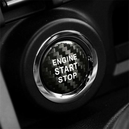 Gloss Black color for Carbon Fiber Start stop Button covers for Toyota 86 13-19