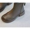 New Women's Single-shoe Shoes: Thick-soled Chimney Ankle Boots, Rear Zipper Boots